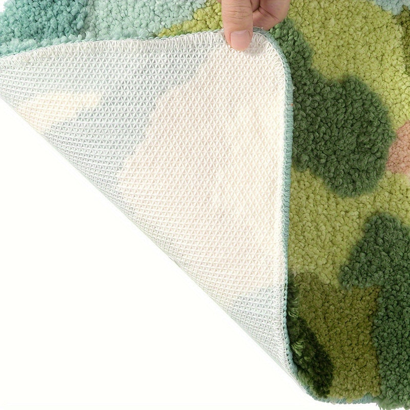 Luxury Bath Mat with Floral Pattern, Extra Soft and Absorbent - Florina-Happy Flower Forest-45x70CM-State of Style