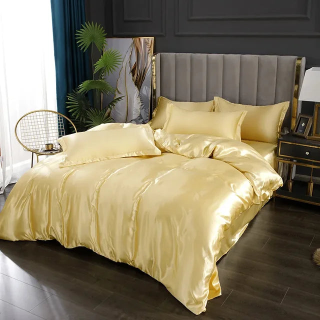 Luxury Bedding Set - SilkEssence-Camel-90 x 200.00 cm-State of Style