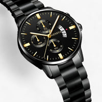 Luxury Black Quartz Men's Watch - Caspian-State of Style