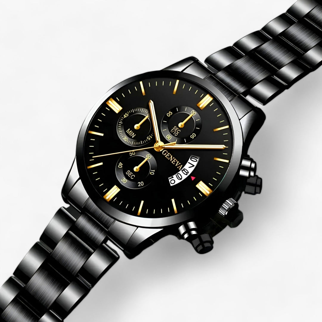 Luxury Black Quartz Men's Watch - Caspian-State of Style