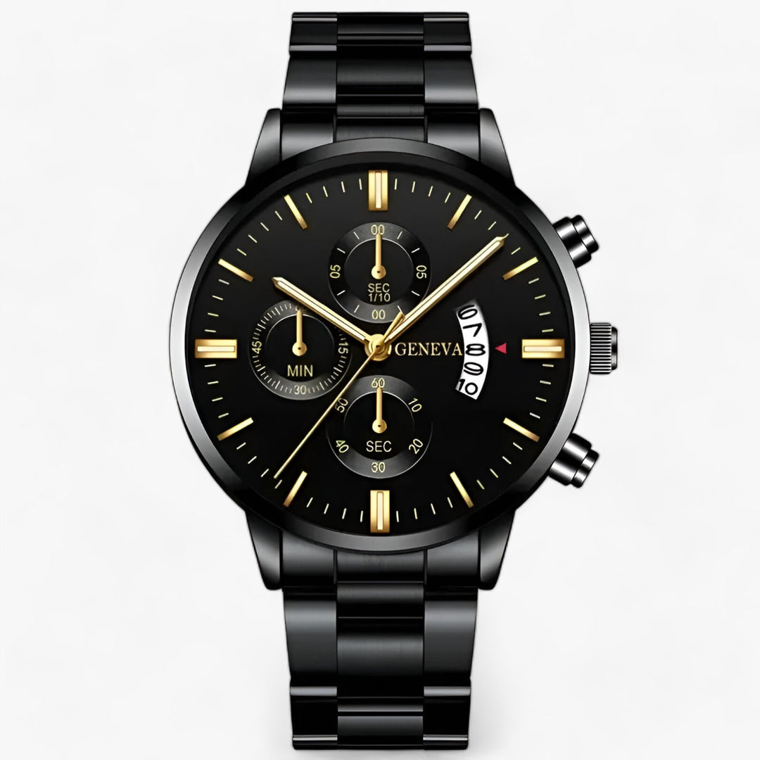 Luxury Black Quartz Men's Watch - Caspian-State of Style
