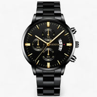 Luxury Black Quartz Men's Watch - Caspian-State of Style