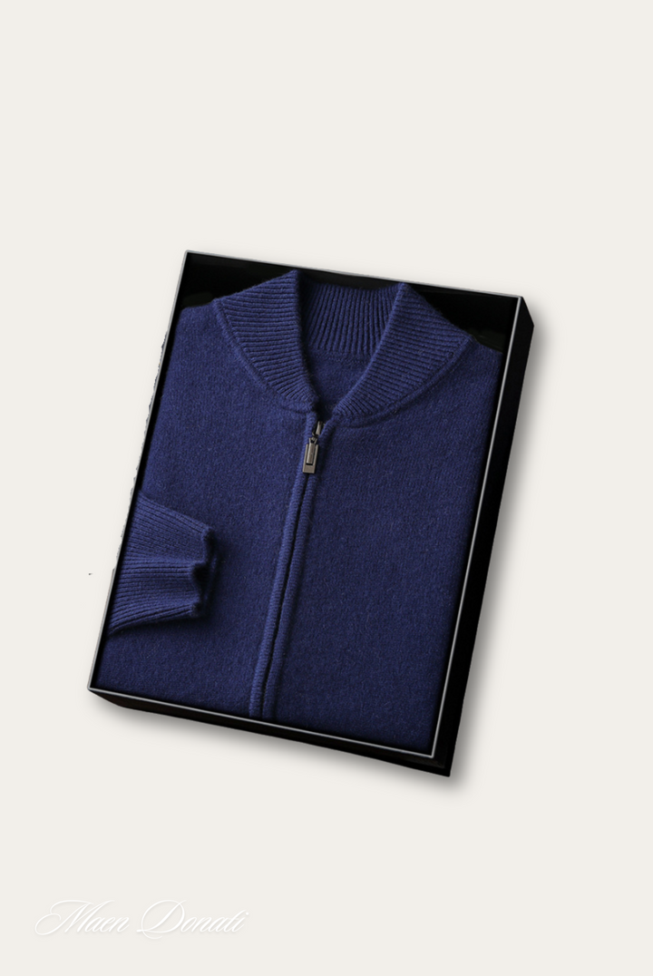 Luxury Cashmere Men's Sweater - Lucas-Blue-M-State of Style