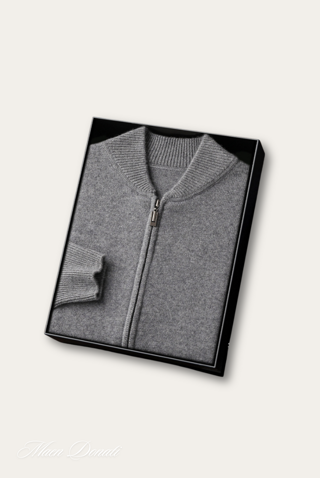 Luxury Cashmere Men's Sweater - Lucas-Grey-M-State of Style