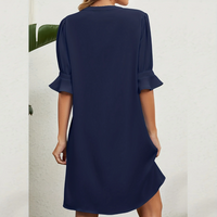 Luxury Casual Dress - Aurora-Light Blue-S-State of Style