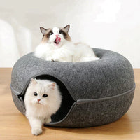Luxury Cat Bed and Playhouse - WhiskerNest-Black-State of Style