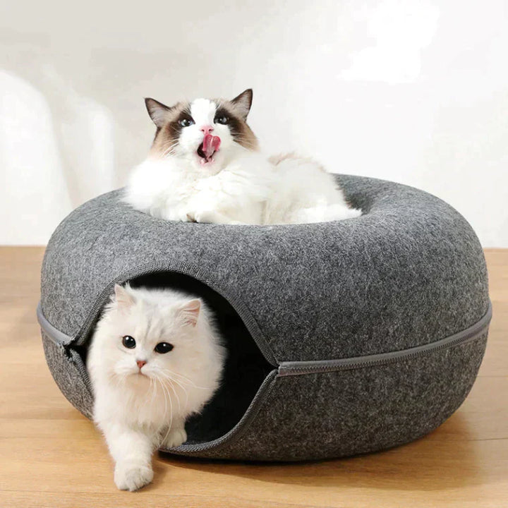 Luxury Cat Bed and Playhouse - WhiskerNest-Black-State of Style
