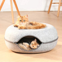 Luxury Cat Bed and Playhouse - WhiskerNest-Black-State of Style