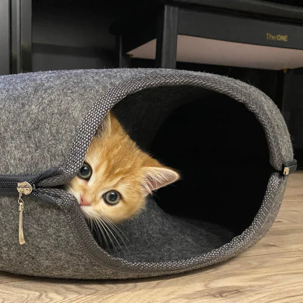Luxury Cat Bed and Playhouse - WhiskerNest-Black-State of Style
