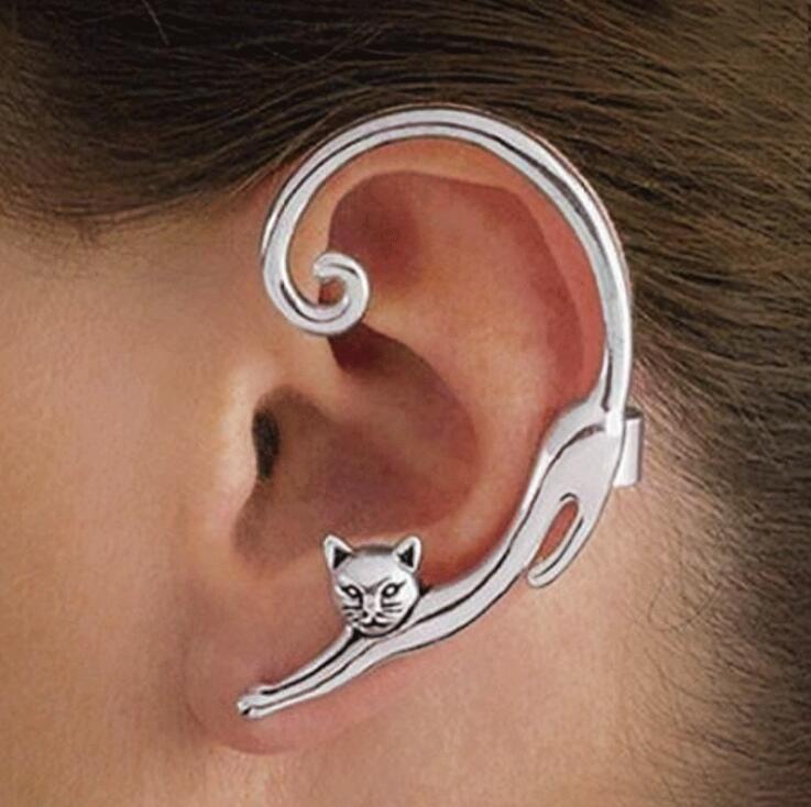 Luxury Cat Earrings - Leocadia-Silver-State of Style