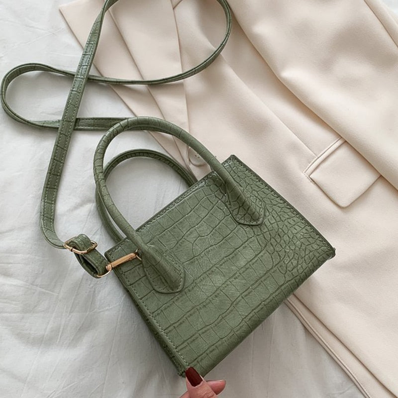 Luxury Crocodile Leather Handbag | Elegant & Timeless Design-Green-22cm x 17cm x 8cm-State of Style