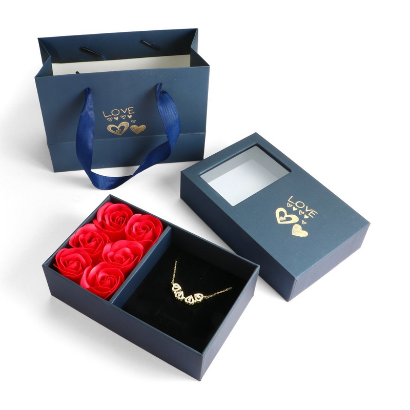 Luxury Diamond Necklace - Livia-Gold with Roses-State of Style