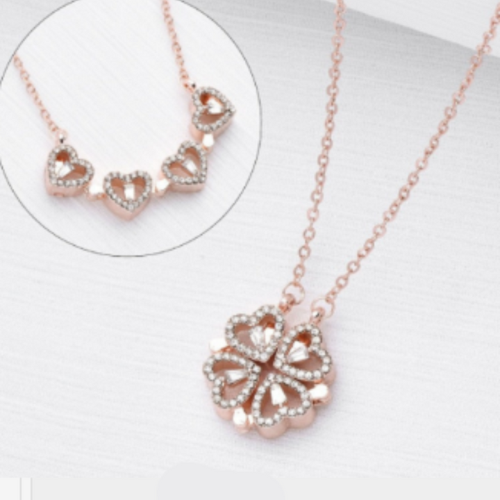 Luxury Diamond Necklace - Livia-Gold with Roses-State of Style