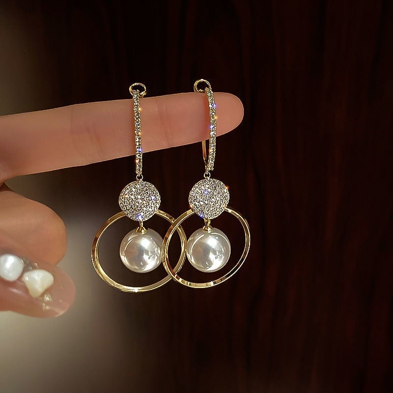 Luxury Earrings with Pearls and Zirconia - Amelise-State of Style