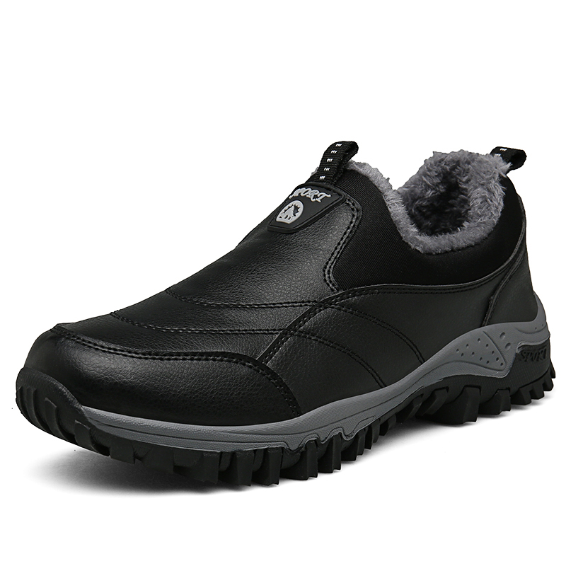 Luxury Ergonomic Men's Slip-ons - Elias Comfort Fit-Black Lined-4-State of Style