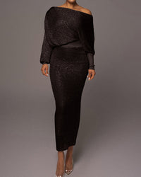 Luxury Evening Dress - Evelina-Black-S-State of Style