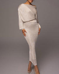 Luxury Evening Dress - Evelina-Silver-S-State of Style