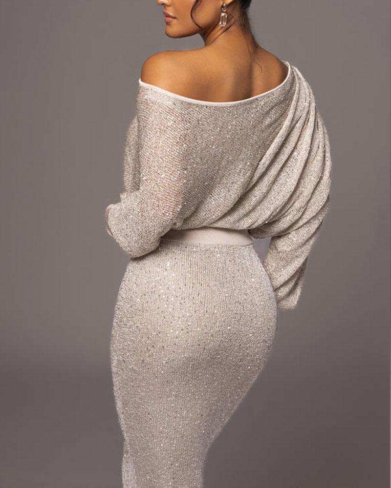 Luxury Evening Dress - Evelina-Silver-S-State of Style