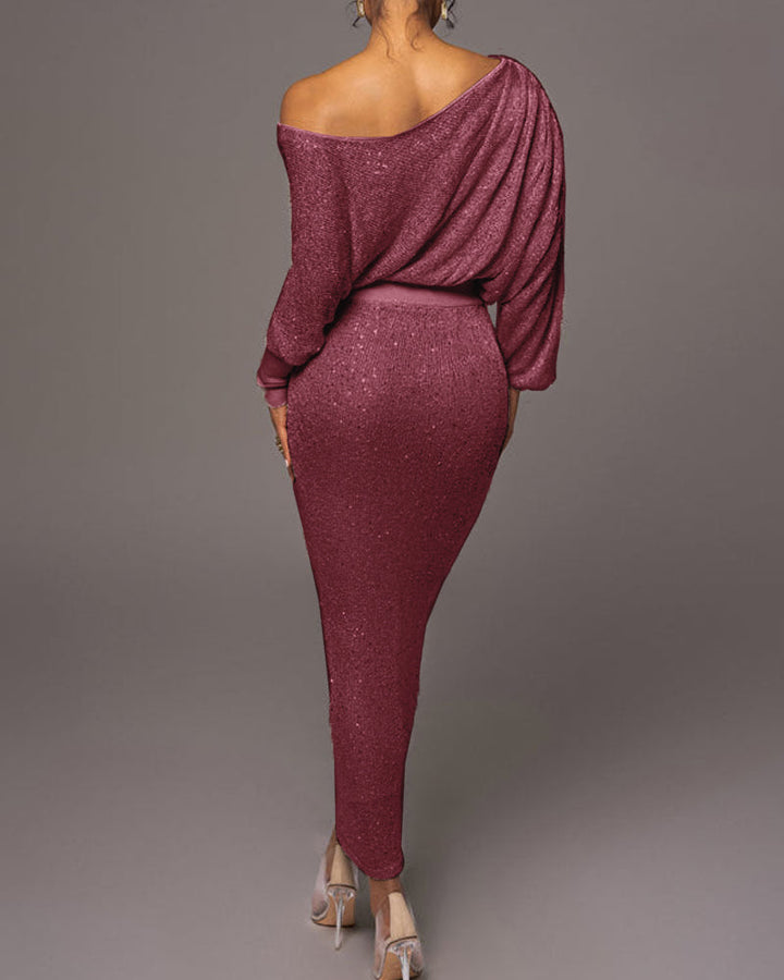 Luxury Evening Dress - Evelina-Silver-S-State of Style