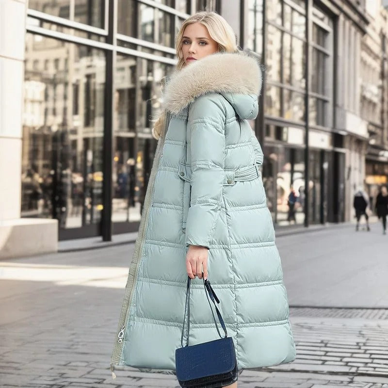Luxury Faux Fur Winter Coat for Women - Amara-Brown-S-State of Style