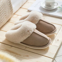 Luxury Faux Suede Women's Slippers - Celine-Khaki-AU 5-6-State of Style