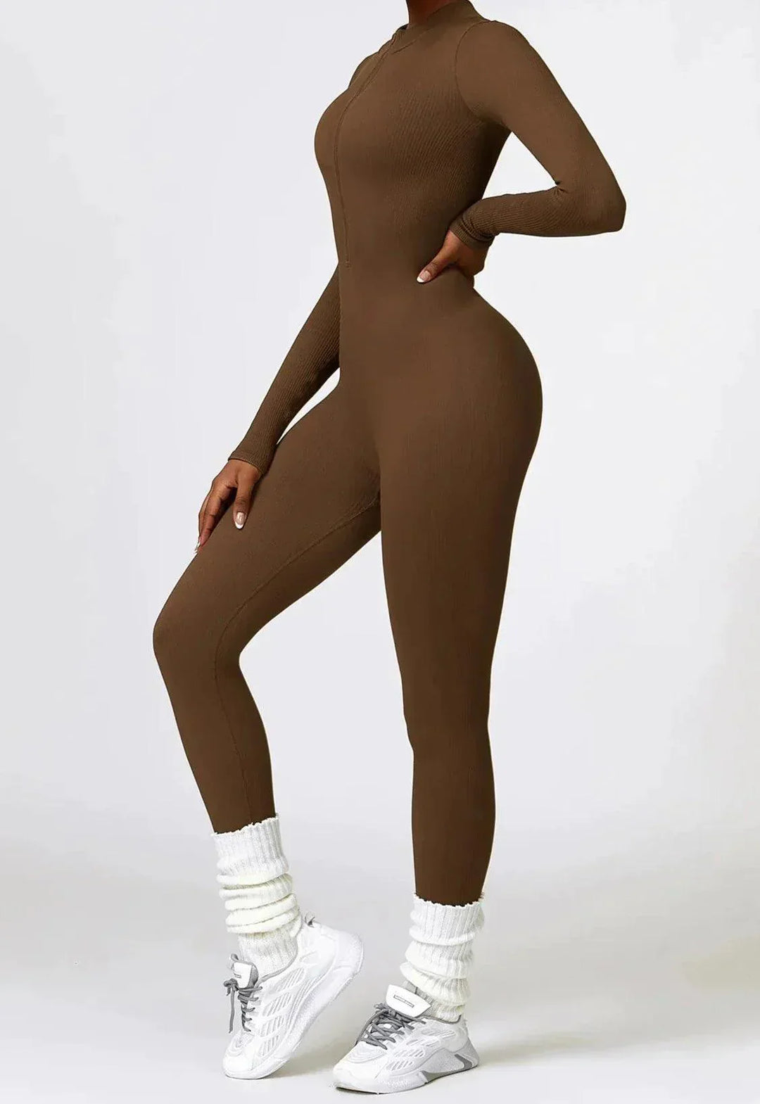 Luxury Full-Body Romper with Long Sleeves - Lisa-Brown-XS-State of Style