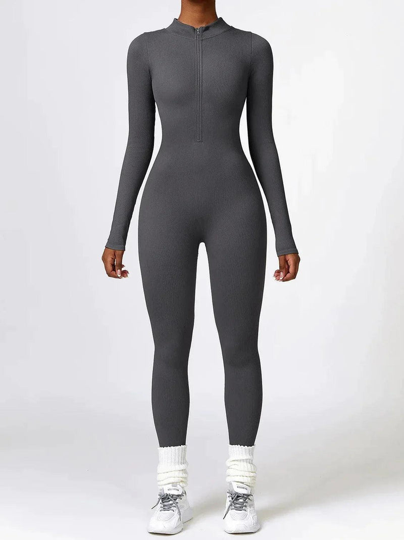 Luxury Full-Body Romper with Long Sleeves - Lisa-Grey-XS-State of Style