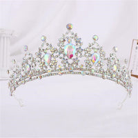 Luxury Gold Crystal Crown – Vintage-Style Regal Tiara-Silver AB-State of Style