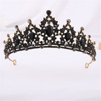 Luxury Gold Crystal Crown – Vintage-Style Regal Tiara-Yellow-State of Style