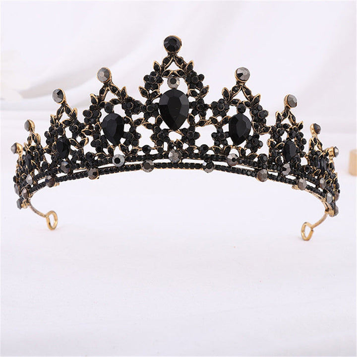 Luxury Gold Crystal Crown – Vintage-Style Regal Tiara-Yellow-State of Style