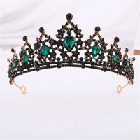 Luxury Gold Crystal Crown – Vintage-Style Regal Tiara-Yellow-State of Style