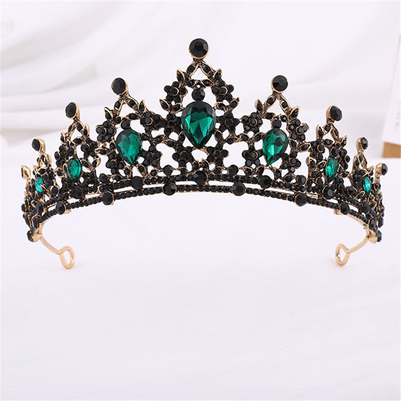 Luxury Gold Crystal Crown – Vintage-Style Regal Tiara-Yellow-State of Style