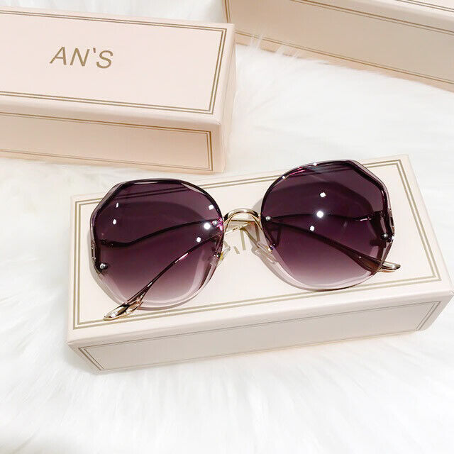 Luxury Gradient Sunglasses – Chic Frameless Design with UV Protection-Double Grey-State of Style