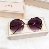 Luxury Gradient Sunglasses – Chic Frameless Design with UV Protection-Double Grey-State of Style
