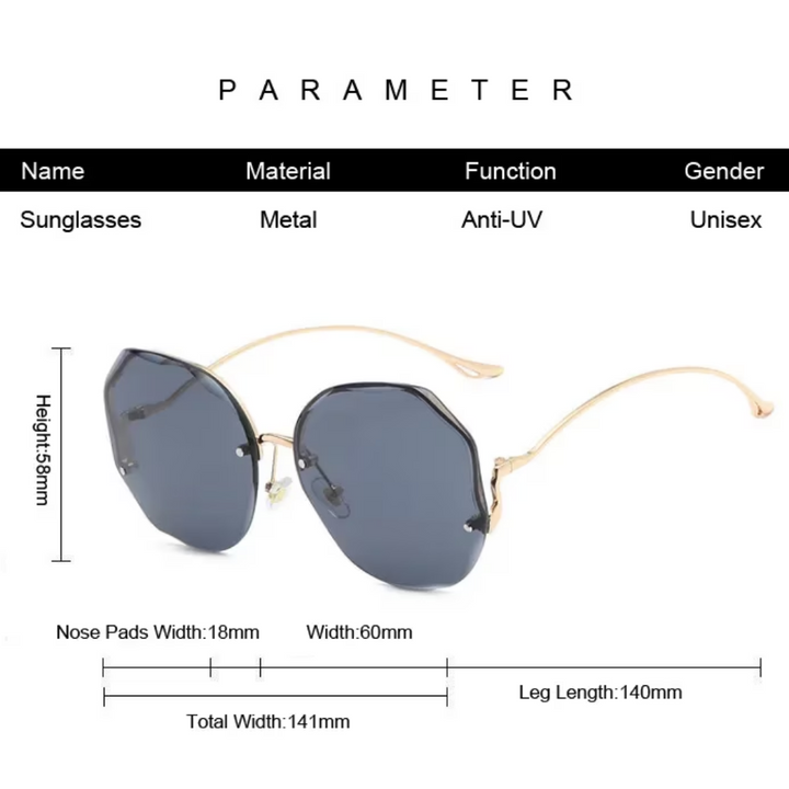 Luxury Gradient Sunglasses – Chic Frameless Design with UV Protection-Purple Pink-State of Style