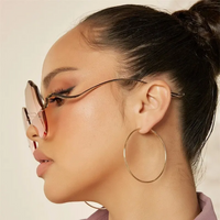Luxury Gradient Sunglasses – Chic Frameless Design with UV Protection-Purple Pink-State of Style