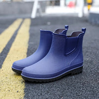 Luxury Half-height Waterproof Men’s Rain Boots - Lucas Rain Walk-Blue-6.5-State of Style