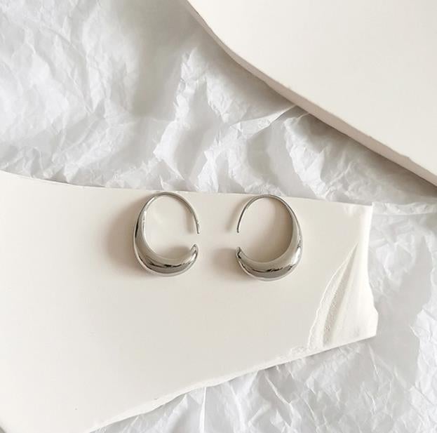 Luxury Hoop Earrings - Celestina-Silver-State of Style