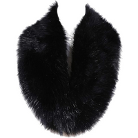 Luxury Imitation Fur Neck Warmer Scarf - Daisy-Black-State of Style