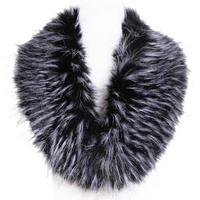Luxury Imitation Fur Neck Warmer Scarf - Daisy-Black - White-State of Style