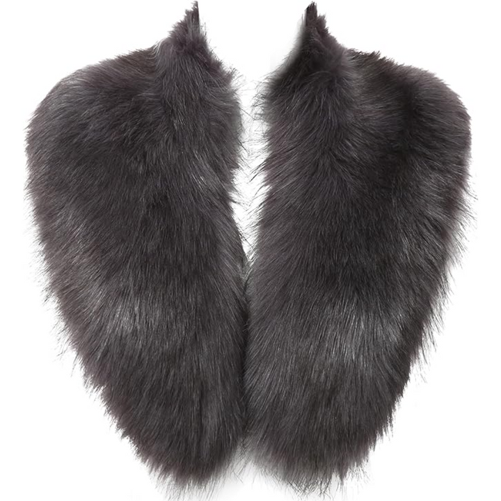 Luxury Imitation Fur Neck Warmer Scarf - Daisy-Grey-State of Style