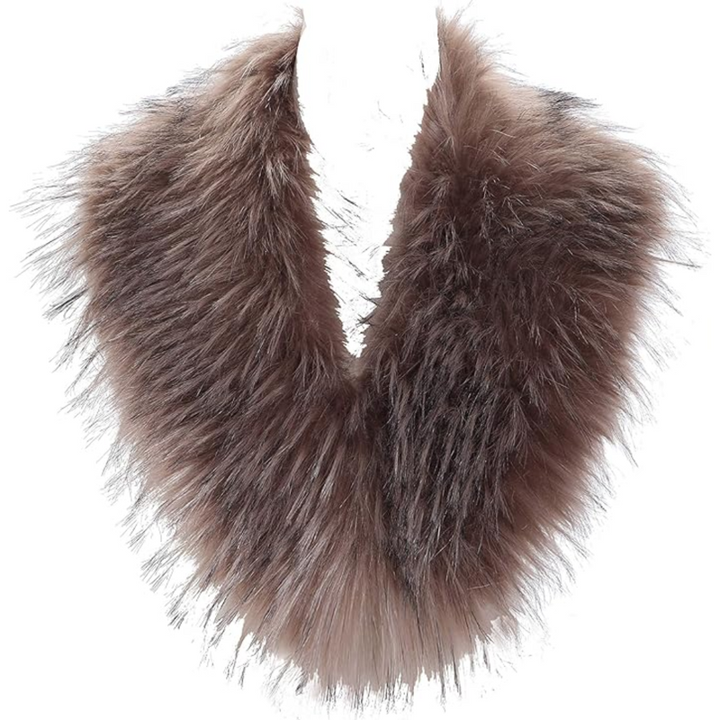 Luxury Imitation Fur Neck Warmer Scarf - Daisy-Light brown with tips-State of Style