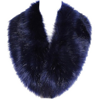 Luxury Imitation Fur Neck Warmer Scarf - Daisy-Marine blue-State of Style