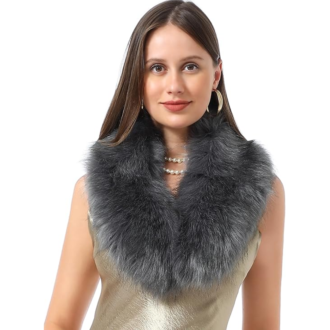 Luxury Imitation Fur Neck Warmer Scarf - Daisy-Nature-State of Style