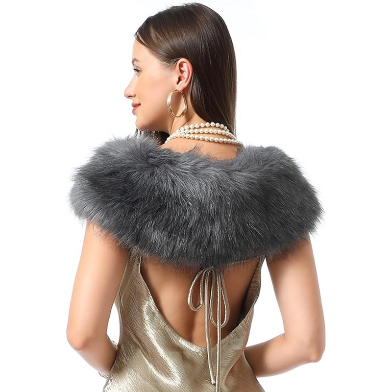 Luxury Imitation Fur Neck Warmer Scarf - Daisy-Nature-State of Style