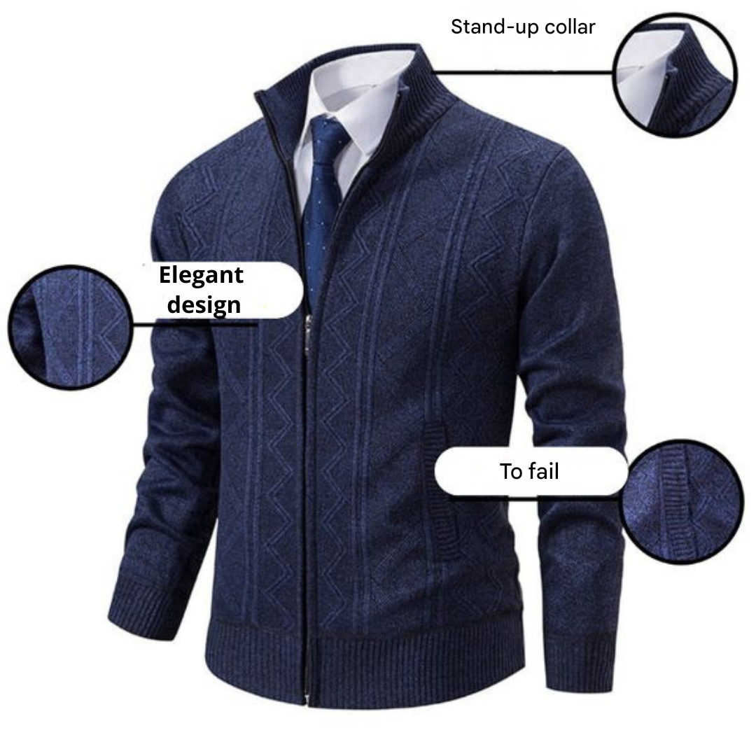 Luxury Knitted Men's Vest - Henry-Dark Blue-S-State of Style