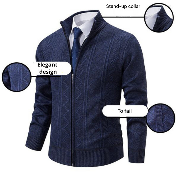 Luxury Knitted Men's Vest - Henry-Dark Blue-S-State of Style