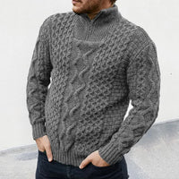 Luxury Knitted Sweater for Men - KnitCraft-Grey-M-State of Style