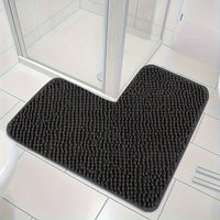 Luxury L-shaped Non-slip Corner Shower Mat - Evelyn-Black-40 cm × 40 cm × 80 cm-State of Style