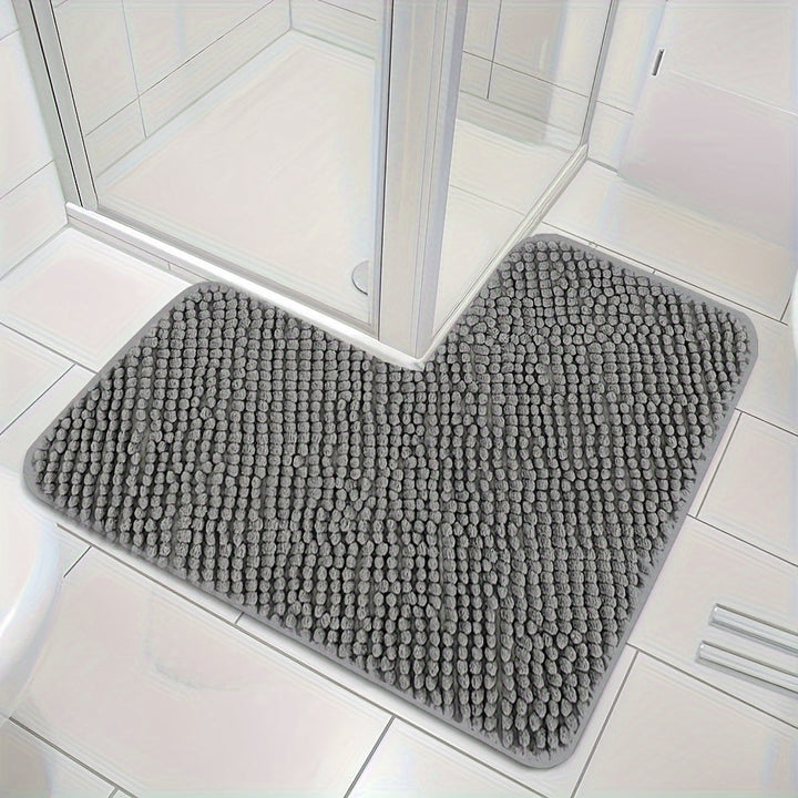 Luxury L-shaped Non-slip Corner Shower Mat - Evelyn-Grey-40 cm × 40 cm × 80 cm-State of Style